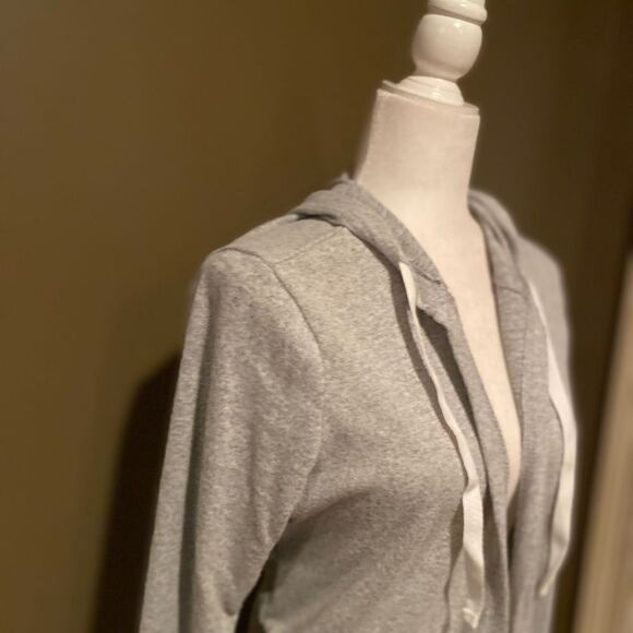 Justify Grey Hooded Cardigan Size XL - Picture 4 of 10